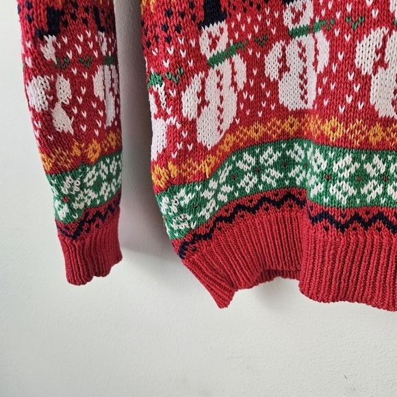 Ashley Vintage Raime Cotton Christmas Cardigan Size Small - Picture 3 of 5